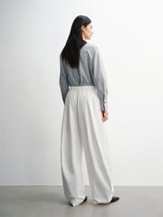 Women's High-Waist Solid Oversized Banana Pants