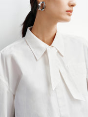 Women's Long-Sleeve Shirt with Detachable Tie