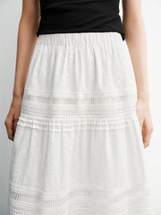 Women's High-Waist A-Line Tiered Skirt