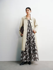 Women's Oversized Trench-Style Jacket with Belt