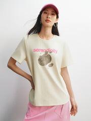 Women's Pomegranate Flocked Graphic T-Shirt