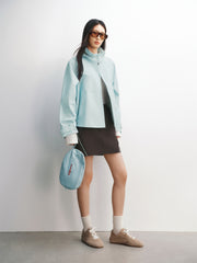 Women's Oversized Jacket with Hidden Hood