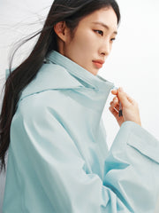 Women's Oversized Jacket with Hidden Hood