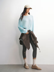 Women's Oversized Lyocell-Wool Blend T-Shirt