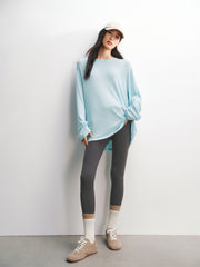 Women's Oversized Lyocell-Wool Blend T-Shirt