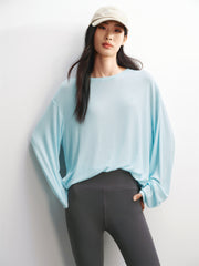 Women's Oversized Lyocell-Wool Blend T-Shirt