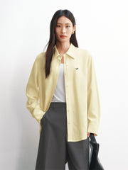 Women's Linen-Blend Long-Sleeve Shirt
