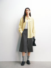 Women's Linen-Blend Long-Sleeve Shirt