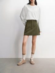 Women's A-Line Mini Skirt with Side Zip Slit