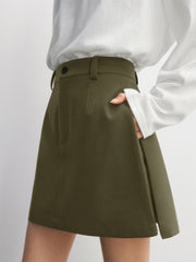 Women's A-Line Mini Skirt with Side Zip Slit