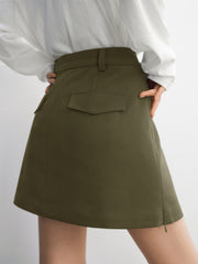 Women's A-Line Mini Skirt with Side Zip Slit