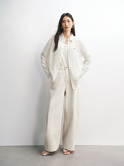 Women's Linen-Blend Long-Sleeve Shirt