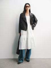 Women's High-Waist A-Line Tiered Skirt