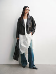 Women's High-Waist A-Line Tiered Skirt