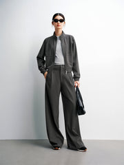 Women's High-Waist Wide-Leg Casual Pants