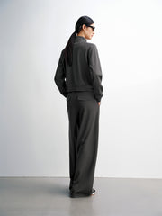 Women's Raglan-Sleeve Zip-Up Sweatshirt