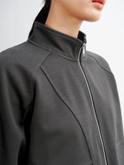 Women's Raglan-Sleeve Zip-Up Sweatshirt