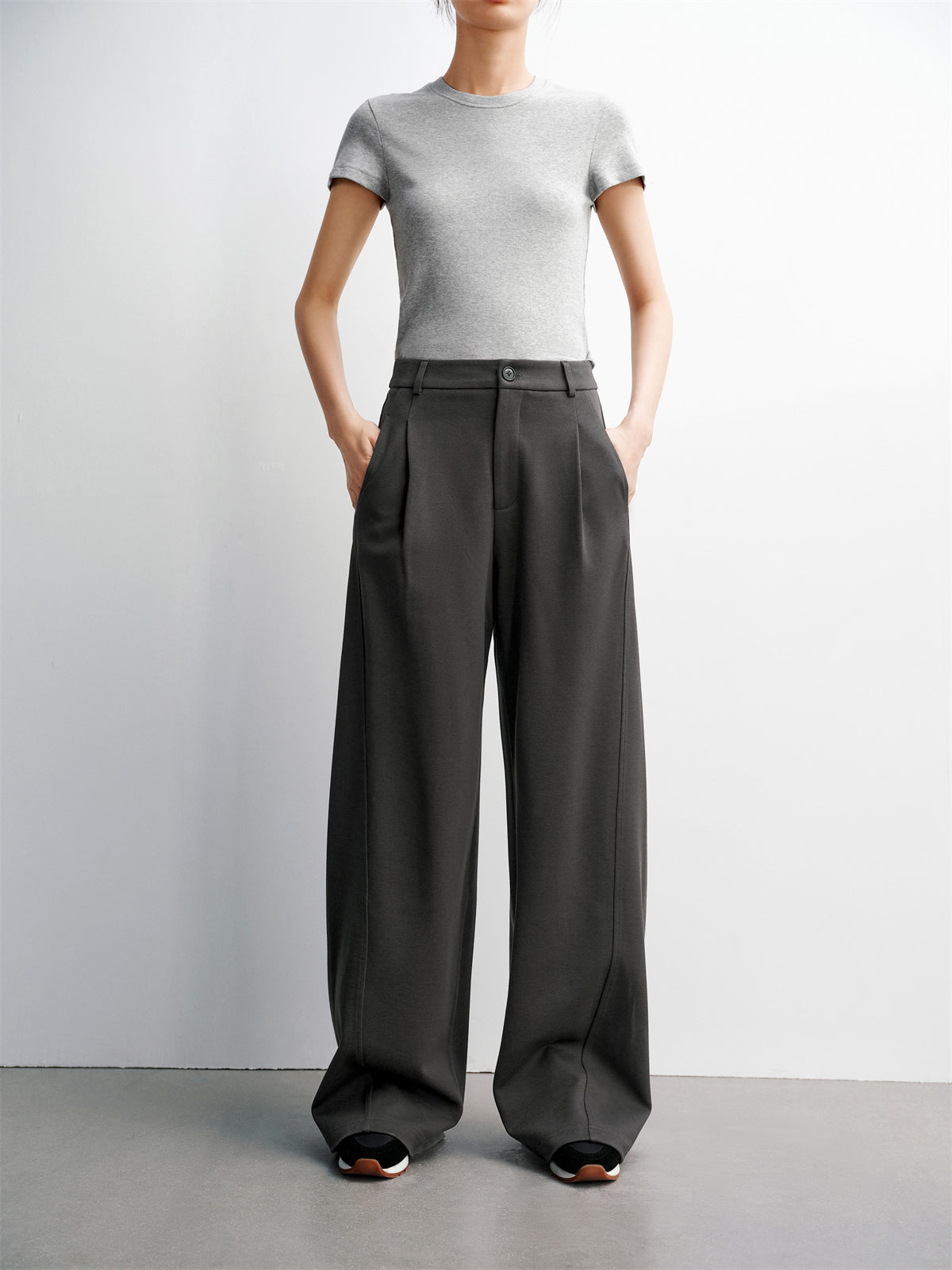 Women's High-Waist Wide-Leg Casual Pants