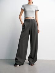 Women's High-Waist Wide-Leg Casual Pants