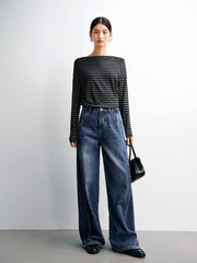 Women's Casual Wide-Leg Banana Jeans