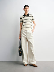 Women's High-Waist Oversized Curved-Leg Jeans