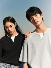 Men's Layered-Look Waffle T-Shirt