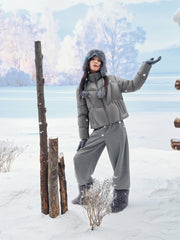 Women's Short Thermal Oversized Puffer Jacket