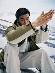 Men's Colorblock Bonded Water-Repellent Down Jacket