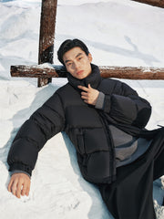 Men's Oversized Stand-Collar Goose Down Jacket