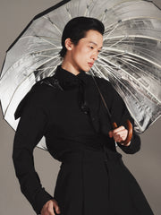 Men's Solid Shirt with Metallic Detail