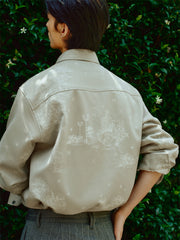 Men's Allover Jacquard Long-Sleeve Shirt