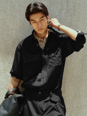Men's Printed Denim Shirt
