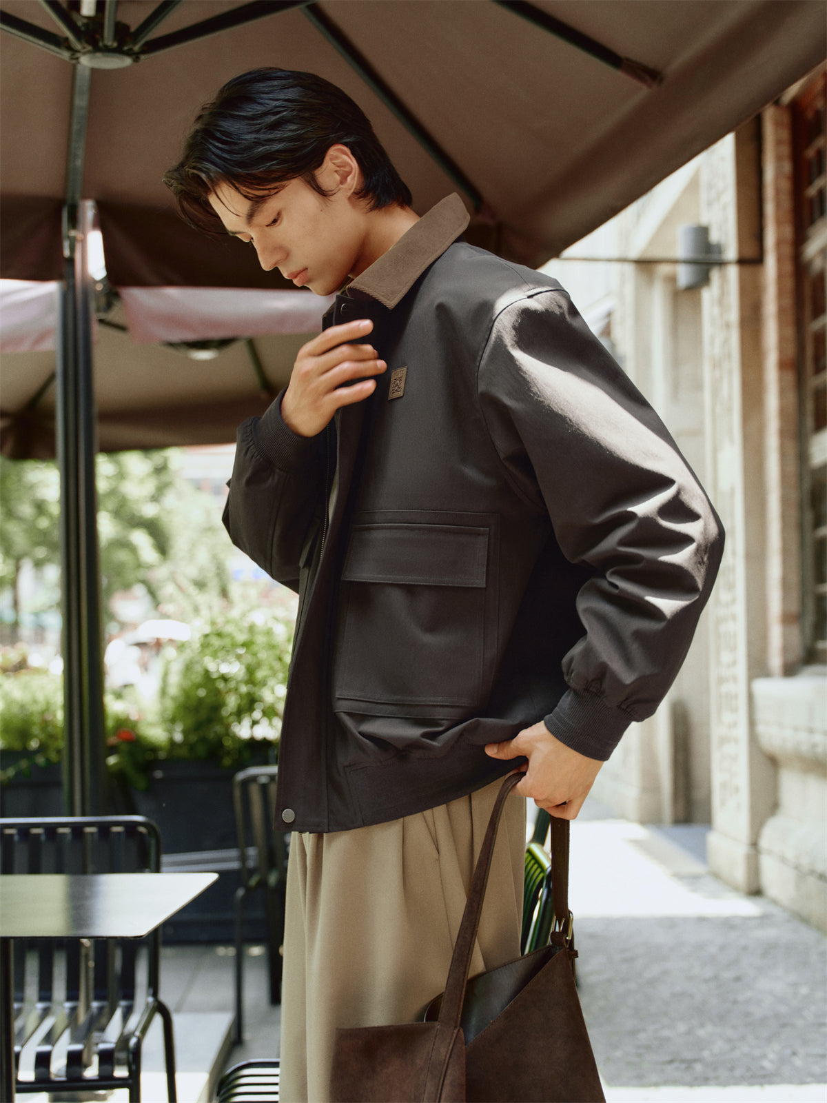 Men's Barn-Inspired Cropped Boxy Jacket