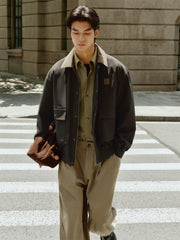 Men's Barn-Inspired Cropped Boxy Jacket