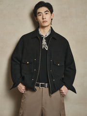 Men's Metallic Tweed Textured Commuter Jacket