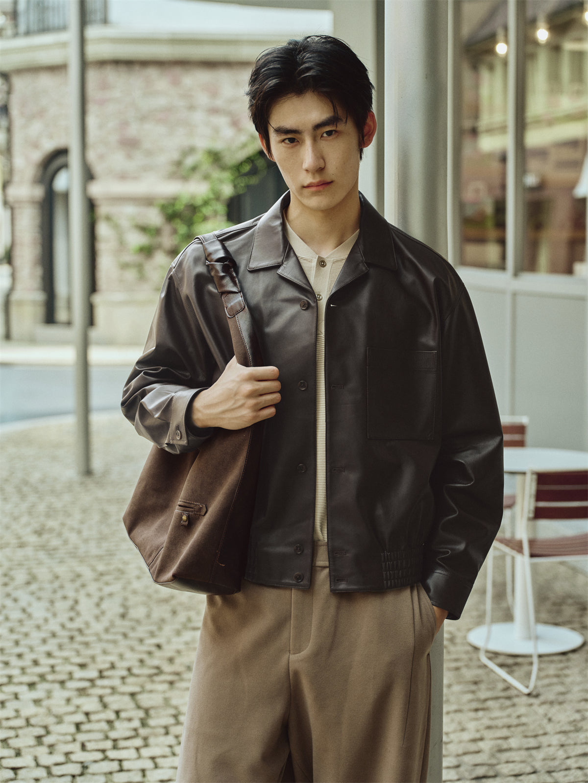Men's Short Brown Leather Jacket Men's Short Brown Leather Jacket