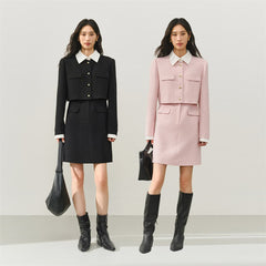 Women's Layered-Look Tweed Sequin Dress