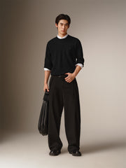 Men's Basic Solid Knit Sweater