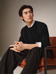 Men's Basic Solid Knit Sweater