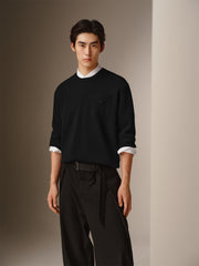 Men's Basic Solid Knit Sweater