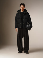 Men's Allover Tonal Jacquard Puffer Jacket