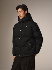 Men's Allover Tonal Jacquard Puffer Jacket