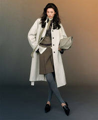 Women's Oversized Trench-Style Jacket with Belt