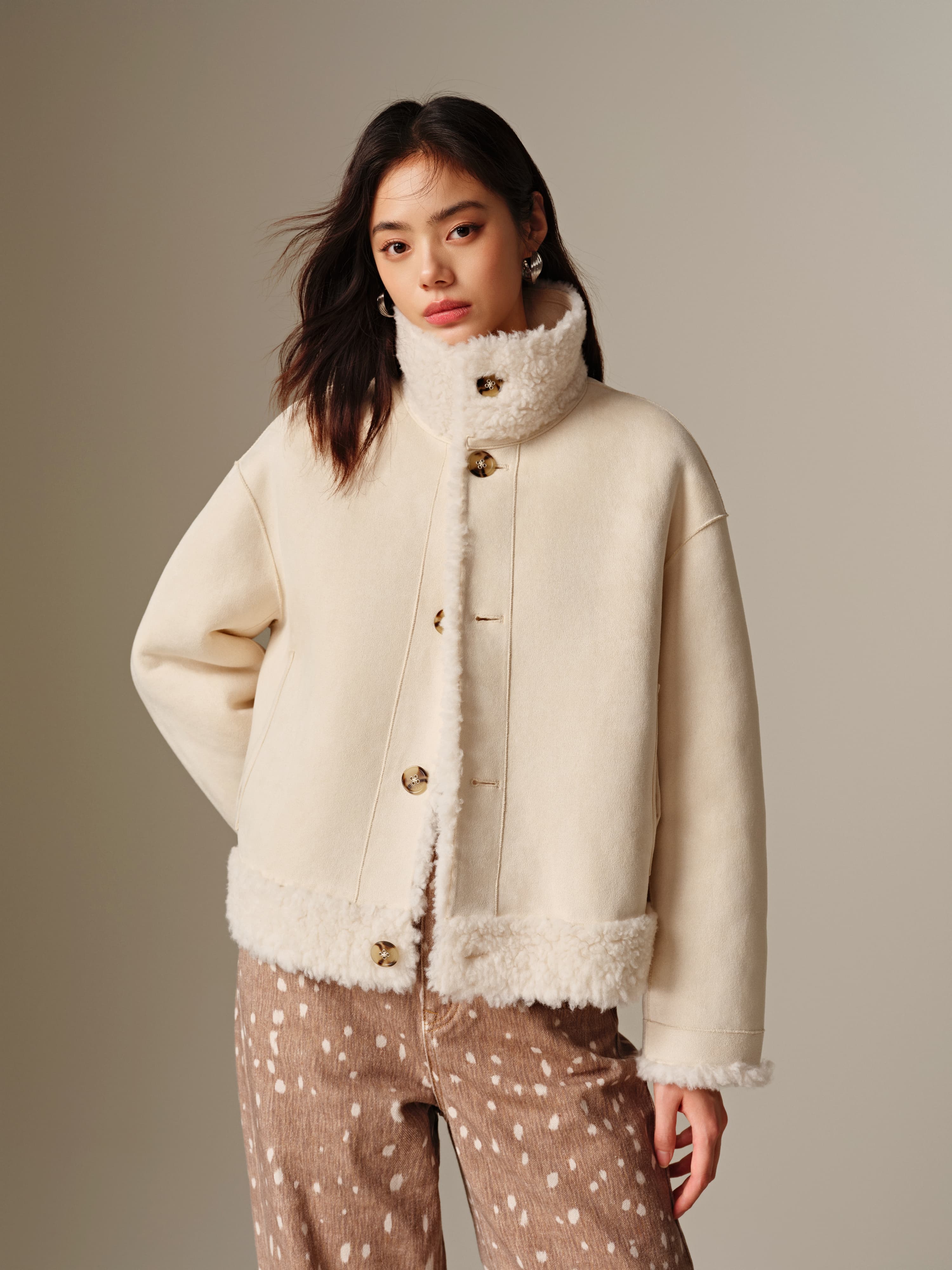 Women's Short Reversible Wool Jacket