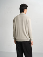 Men's Slim-Fit High-Neck Knit Sweater