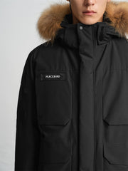 Men's Utility Goose Down Parka with Fur Collar