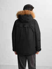 Men's Utility Goose Down Parka with Fur Collar