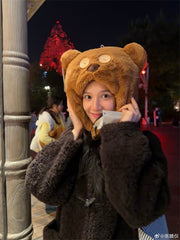 Women's Curly Wool Stand-Collar Coat