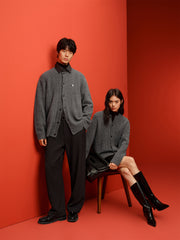 Men's Loose-Fit Cable-Knit Cardigan