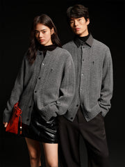 Men's Loose-Fit Cable-Knit Cardigan